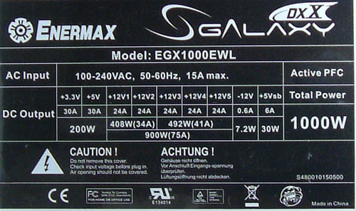 Enermax Galaxy DXX 1000W (EGX1000EWL) - Power Supply Roundup ...
