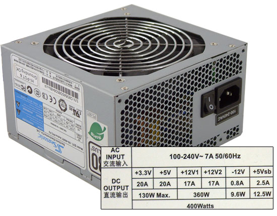 Seasonic SS-400ET 400W - 300W to 450W: 20 Power Supplies on the