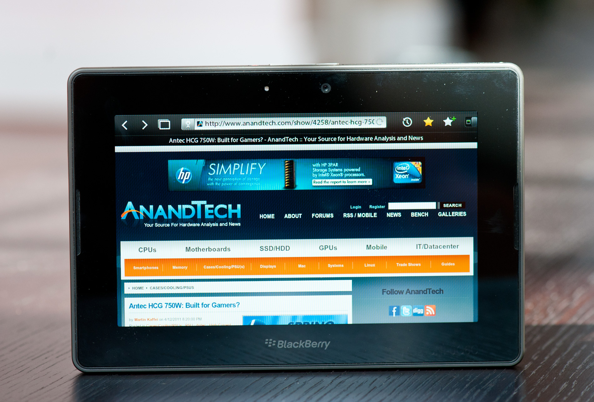 A Functional Bezel The Blackberry Playbook Review
