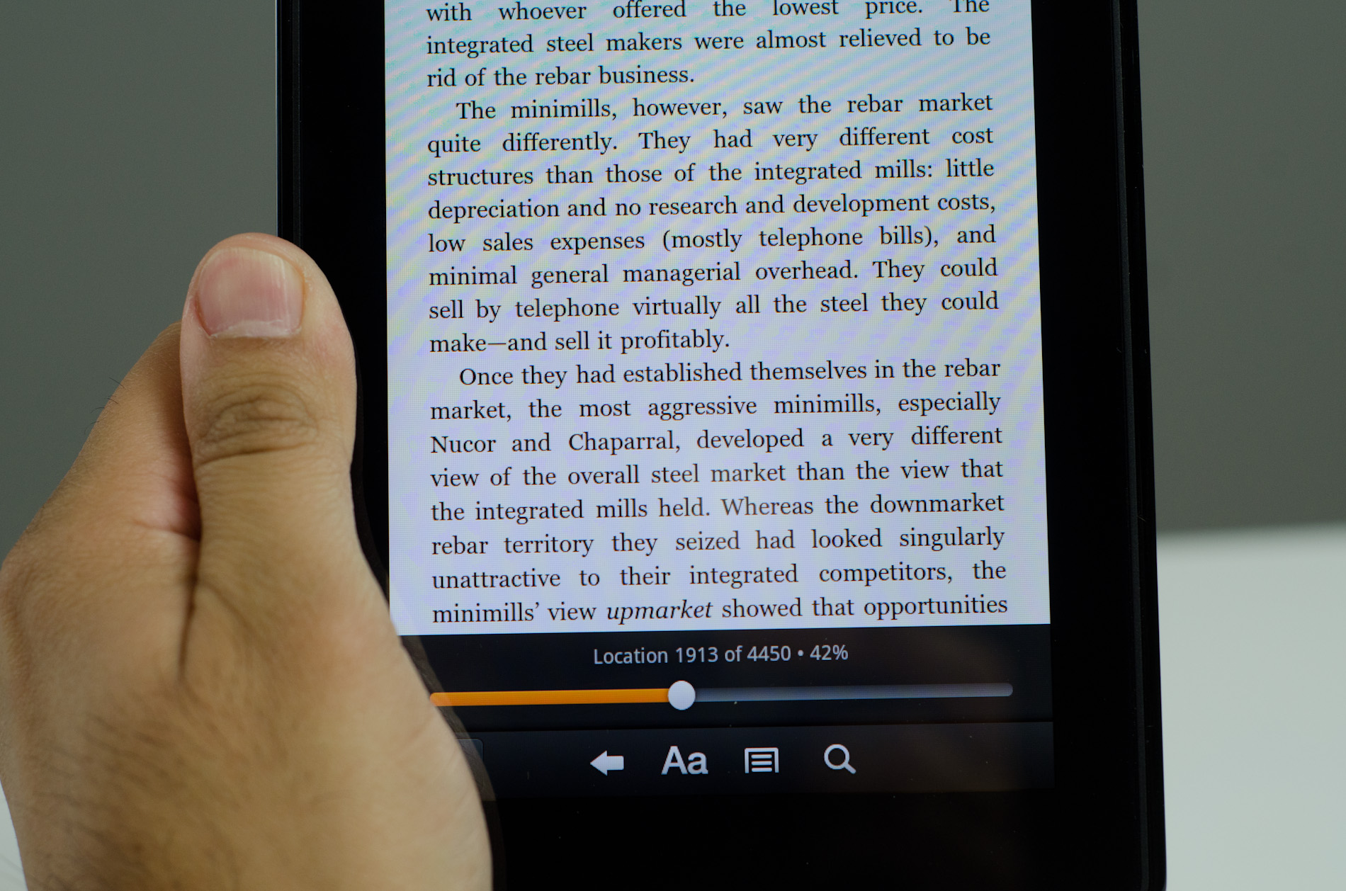 copy text from kindle reader