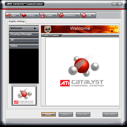 Simplifying Settings New ATI Driver UI The Catalyst Control Center