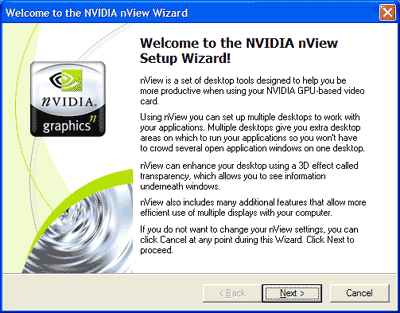 nvidia nview wizard in startup